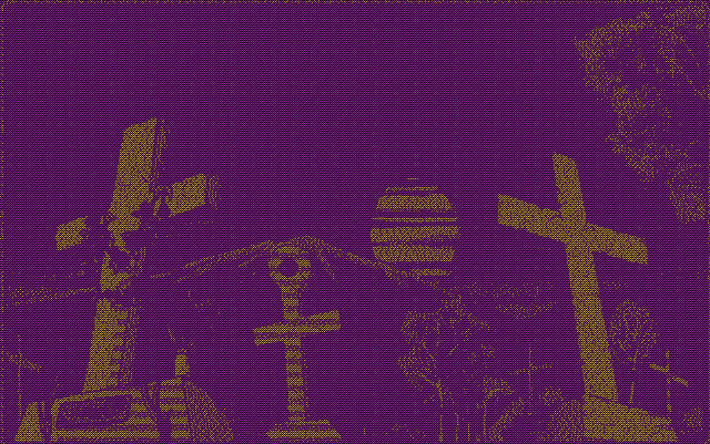 Pixel art cemetery