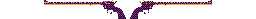 A divider in the shape of stylized, pixel dithered purple and orange revolvers.